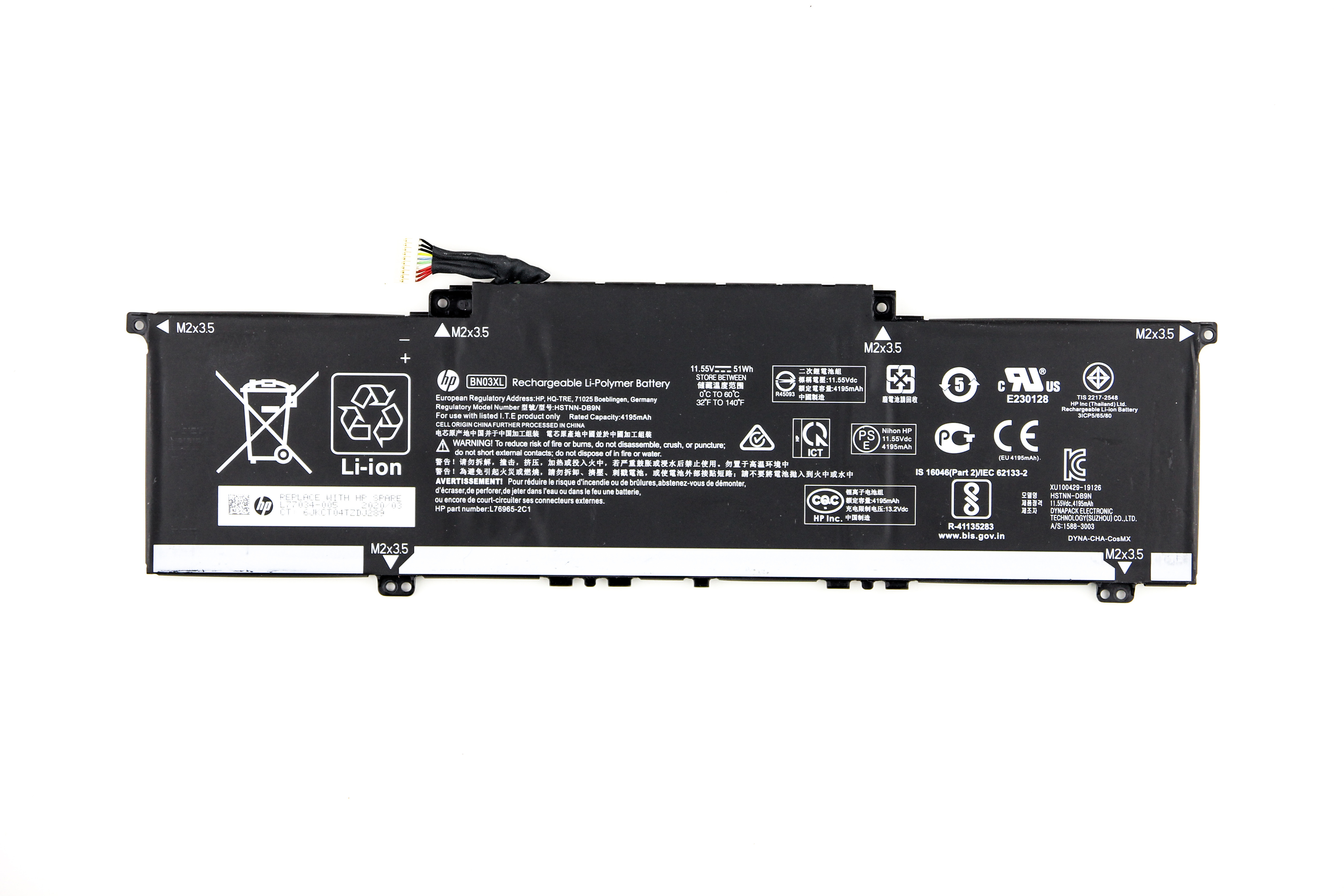 

Аккумулятор для ноутбука HP 13-ay 13-ba (11.55V 4195mAh) ORG BN03XL