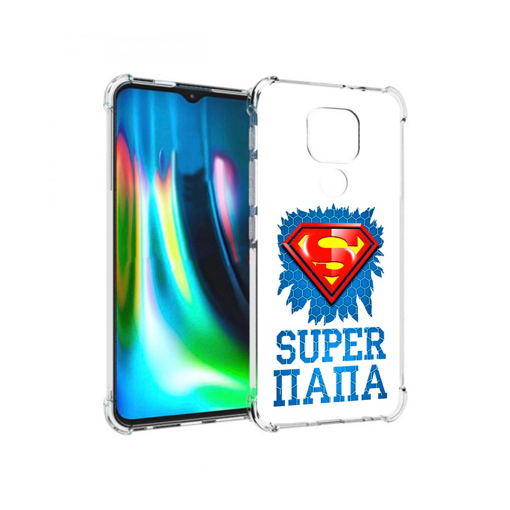 

Чехол MyPads Tocco для Motorola Moto G9 Play Супер Папа (PT227081.347.165), Прозрачный, Tocco