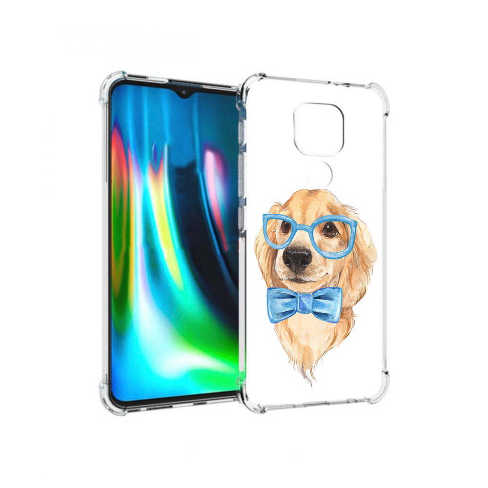 

Чехол MyPads Tocco для Motorola Moto G9 Play Собака интеллигент (PT227081.347.159), Прозрачный, Tocco