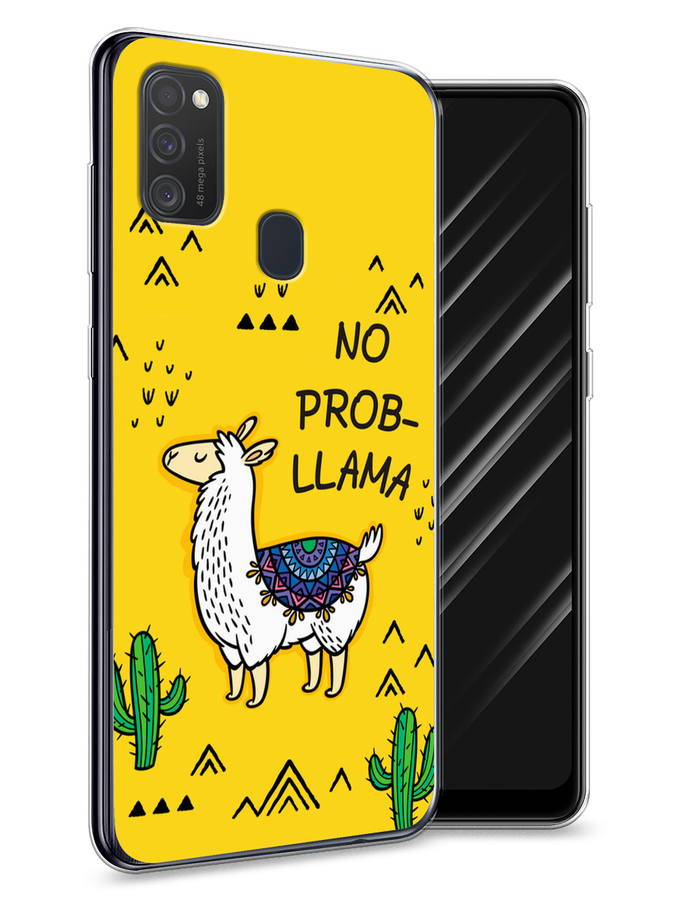 

Чехол Awog на Samsung Galaxy M21 "No probLLama", Разноцветный, 29750-2
