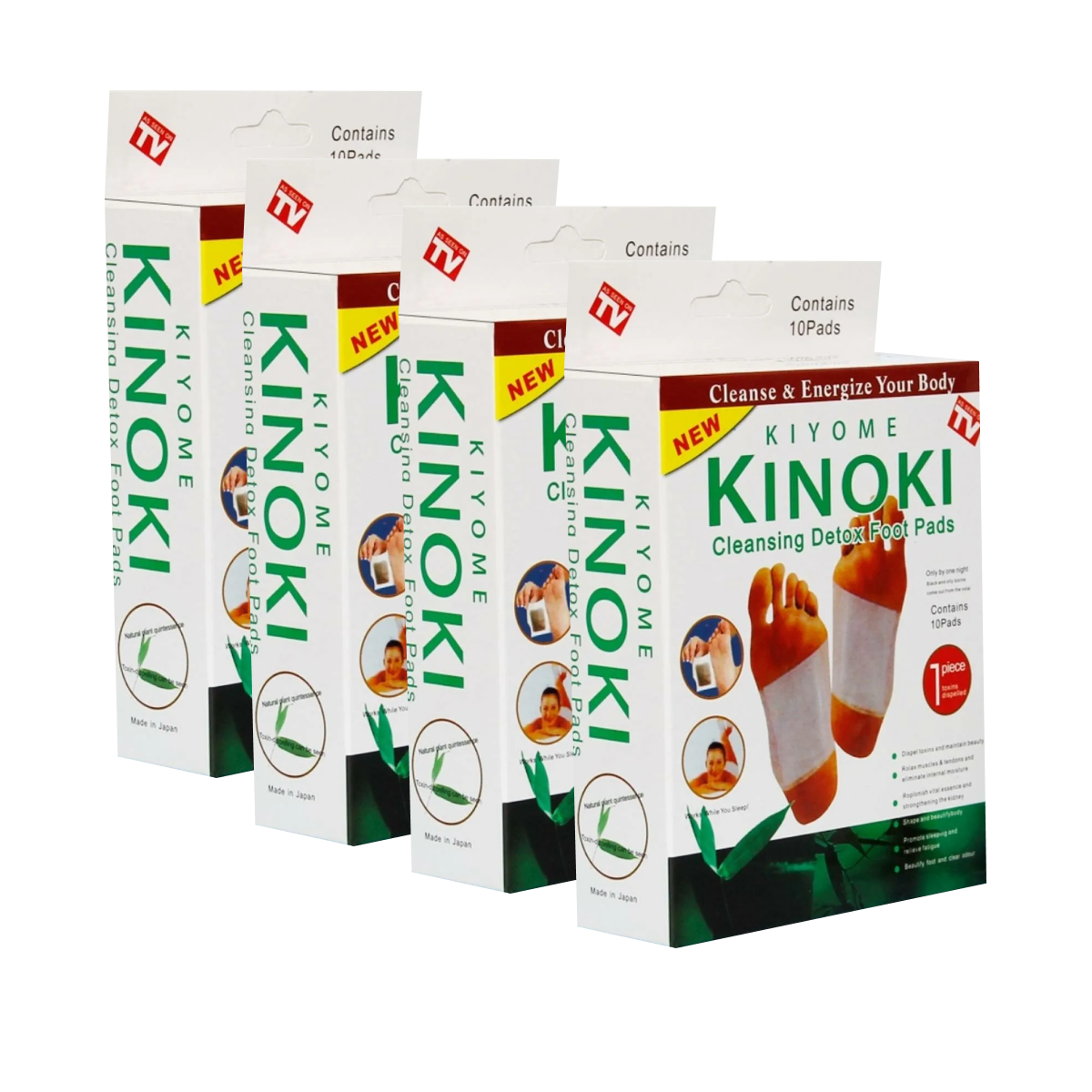 Пластыри Kinoki китайские для очищения организма детокс 4 упаковки 40 шт.