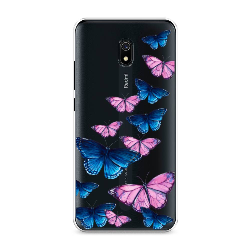 фото Силиконовый чехол "полет бабочек" на xiaomi redmi 8a awog