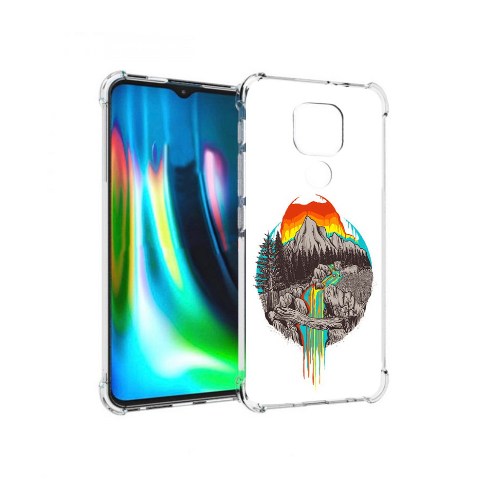 

Чехол MyPads Tocco для Motorola Moto G9 Play Радужный водопад (PT227081.347.144), Прозрачный, Tocco