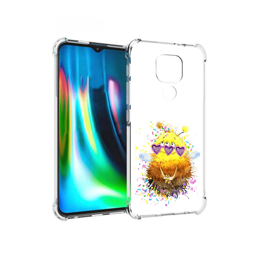 

Чехол MyPads Tocco для Motorola Moto G9 Play Пушитый шмель (PT227081.347.143), Прозрачный, Tocco