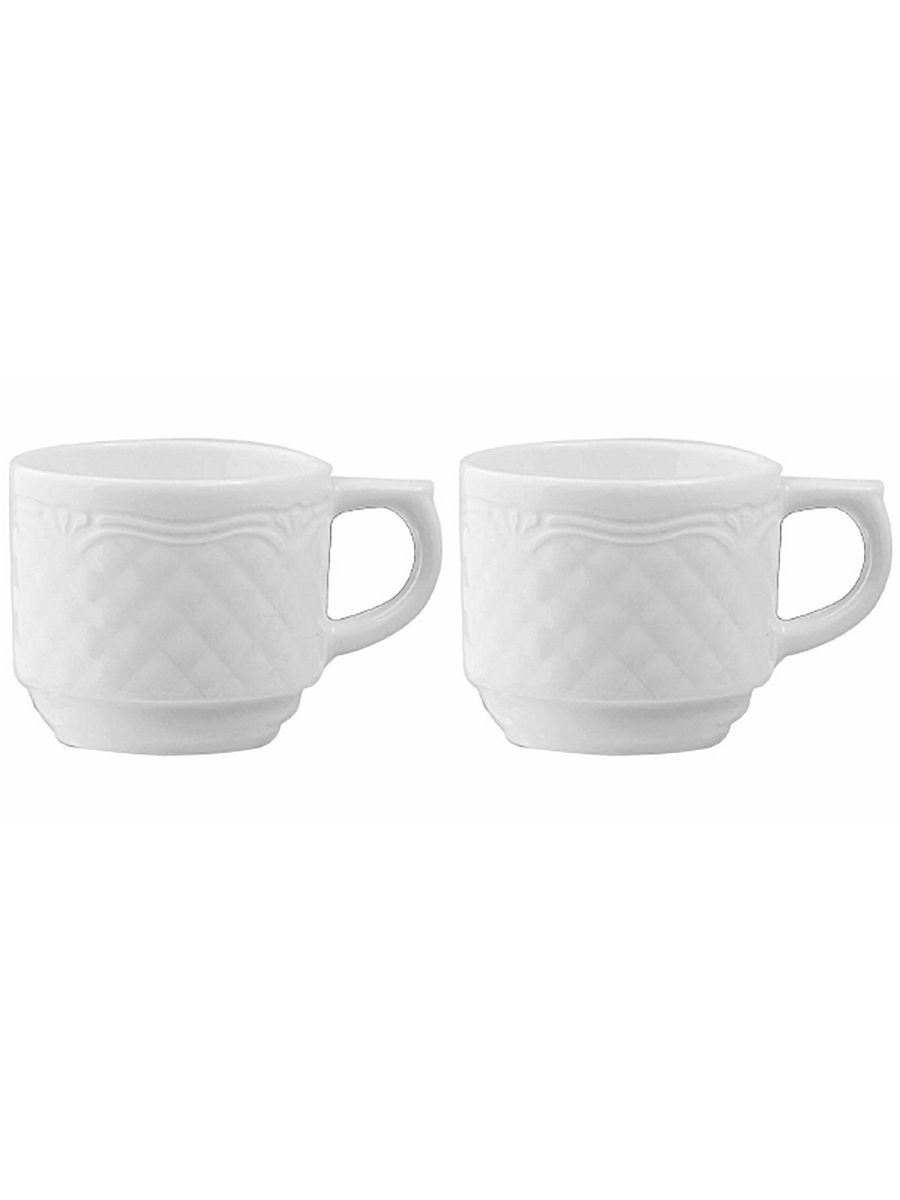 

Набор из 2 кофейных чашек Lubiana 8х6х5 см, 100 мл 2670-white_2, CB-2670-white