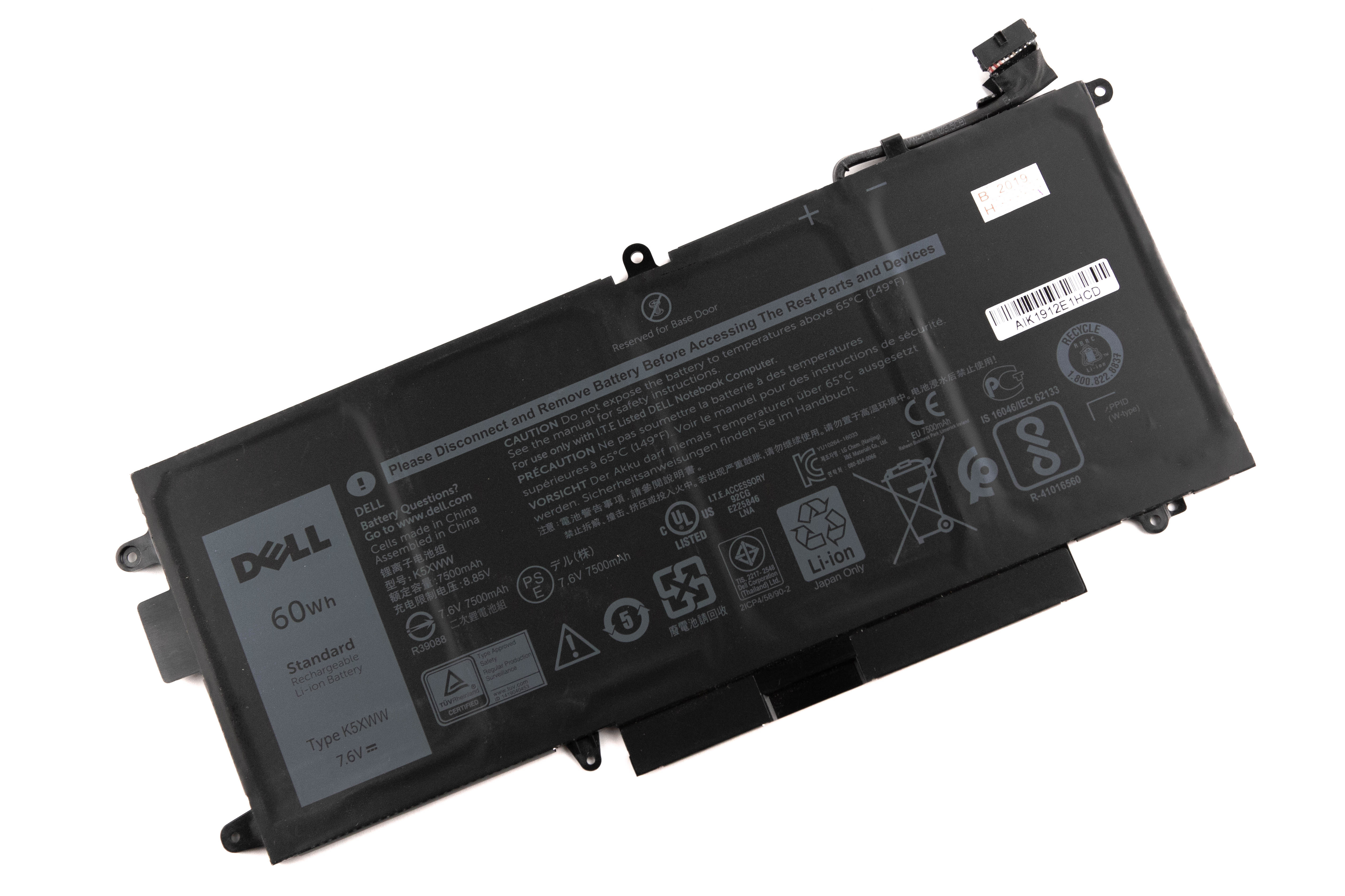 

Аккумулятор для ноутбука Dell Latitude 12 5289 E5289 (7.6V 7500mAh) ORG K5XWW