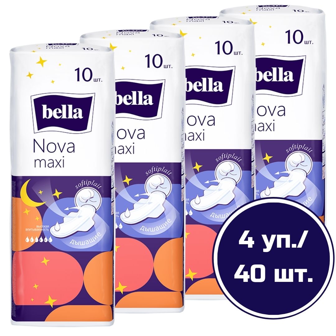 Прокладки женские bella Nova Maxi, 10 шт х 4 упаковки