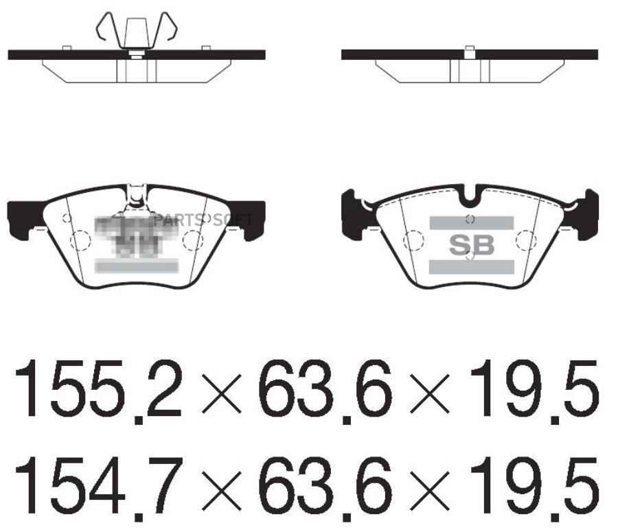 

Тормозные колодки Sangsin brake передние дисковые SP2214