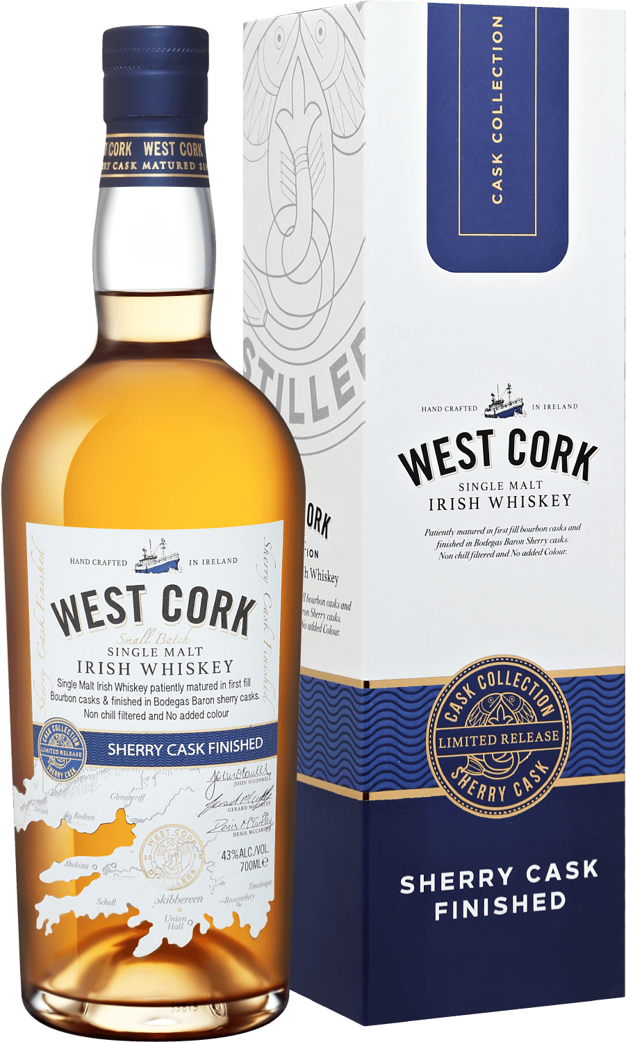 

Виски West Cork Small Batch Sherry Cask Finished Single Malt Irish Whiskey (gift box)