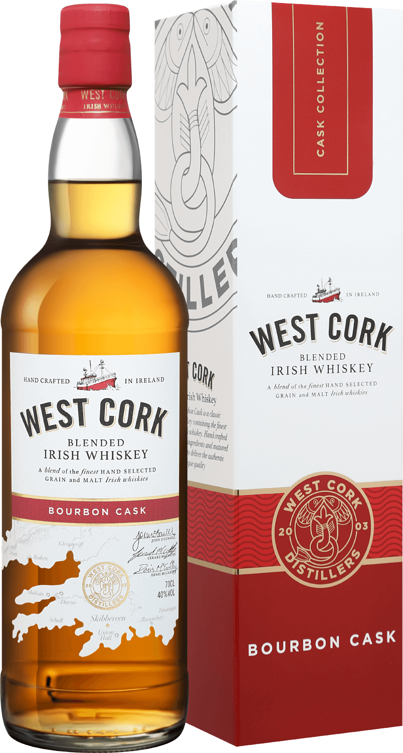 

Виски West Cork Bourbon Cask Blended Irish Whiskey (gift box)