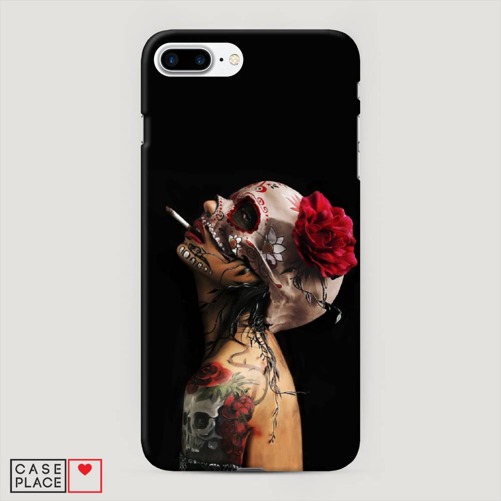 

Пластиковый чехол "Девушка с черепом" на Apple iPhone 8 Plus, 10920-7
