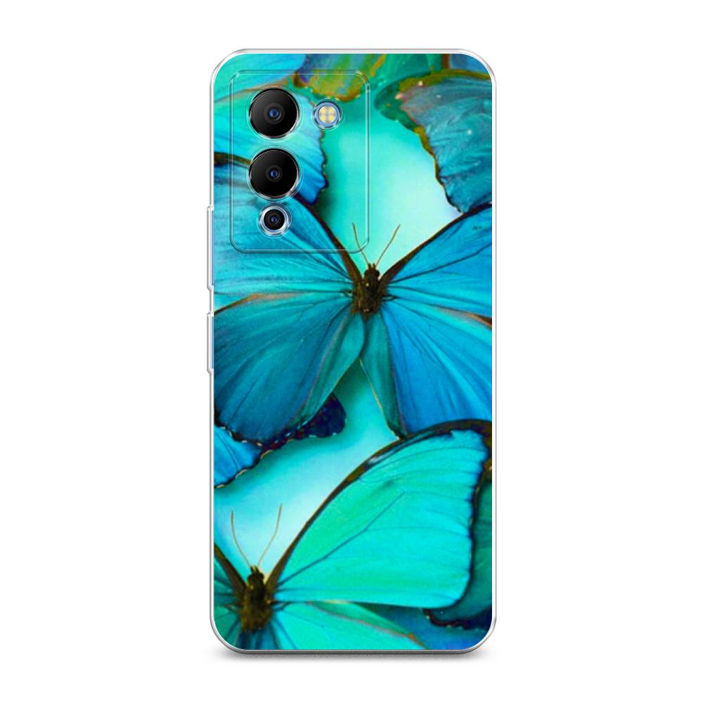 фото Силиконовый чехол "неоновые бабочки" на infinix note 12 g96 awog