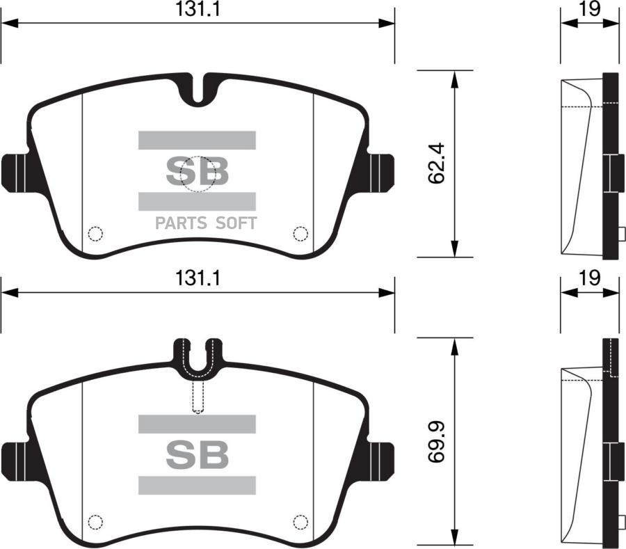 

Тормозные колодки Sangsin brake передние дисковые SP2191