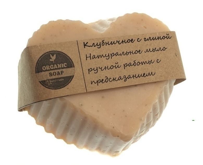 фото Мыло ручной работы organic soap клубничное с розовой глиной и маслом ши organic soap hand made