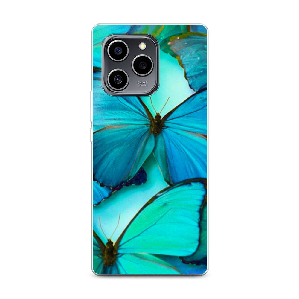 фото Силиконовый чехол "неоновые бабочки" на honor 60 se awog