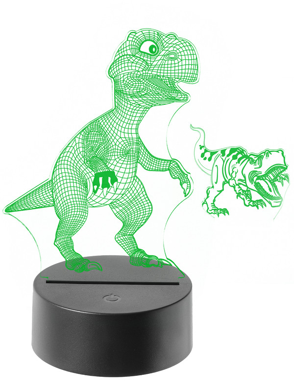 3D ночник детский для сна светильник настольный Bonne Nuit Динозавры