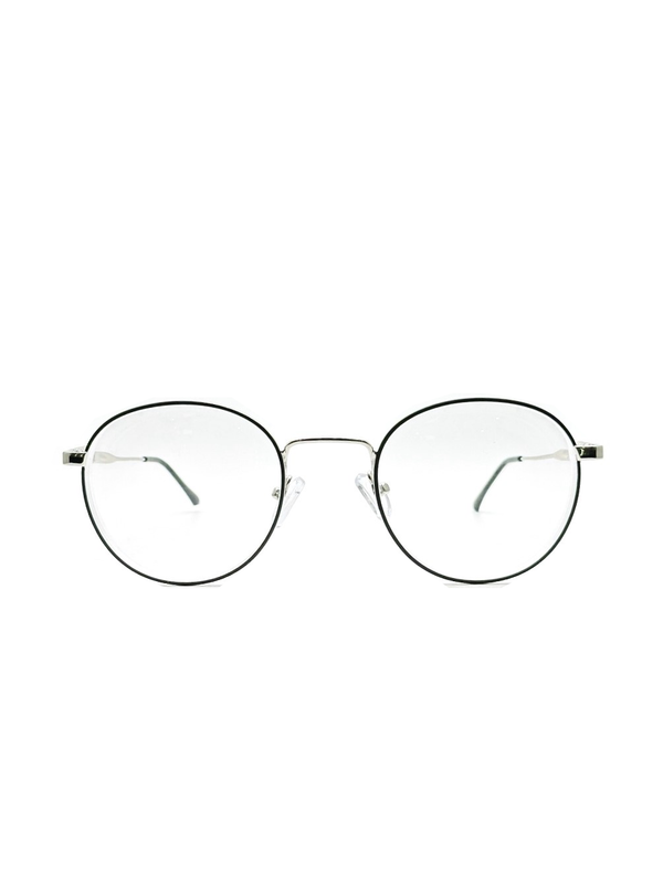 Готовые очки Хорошие очки! в круглой оправе, унисекс, серебристые, -7,5