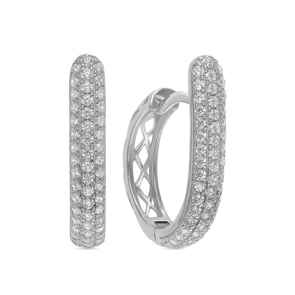 

Серьги из серебра 585Gold 702007639, фианит, 702007639