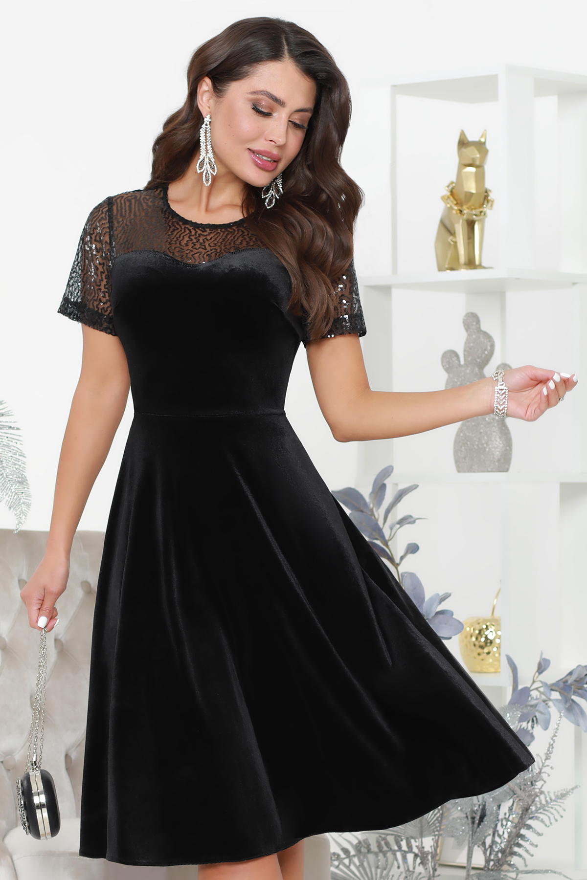 Платье женское DSTrend Роковая красотка черное 54