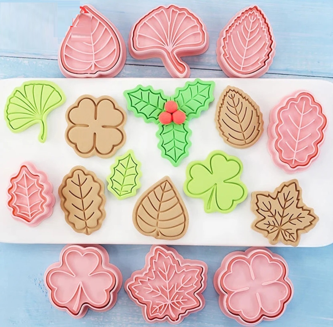

Формы для печенья BAKERY LINE Листья 3D 8 шт пластик, Розовый, 830005041