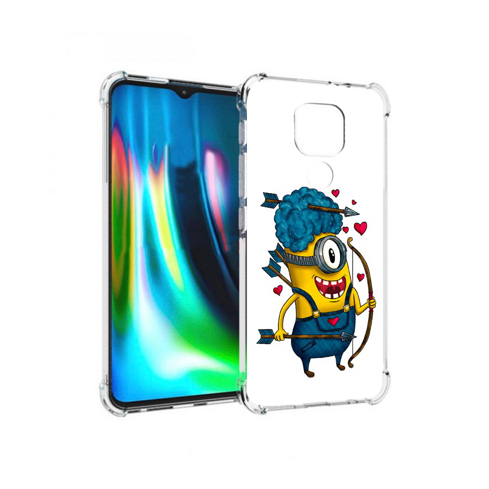 

Чехол MyPads Tocco для Motorola Moto G9 Play Миньон купидон (PT227081.347.117), Прозрачный, Tocco