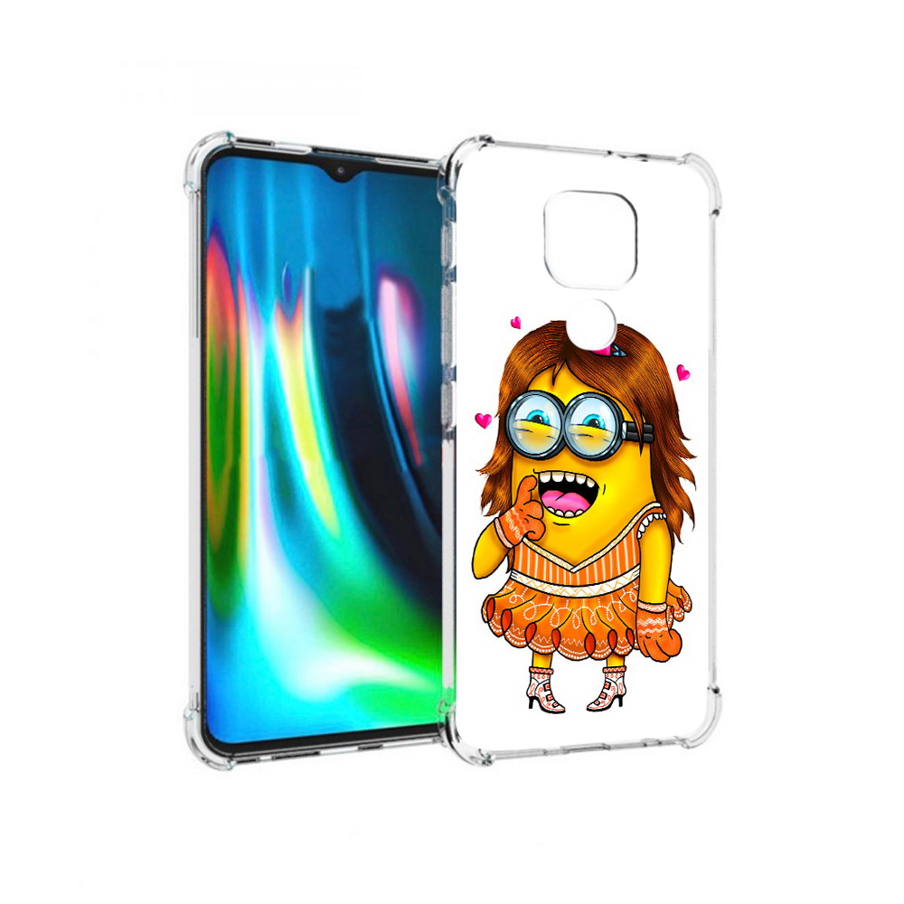 

Чехол MyPads Tocco для Motorola Moto G9 Play Миньон девочка (PT227081.347.116), Прозрачный, Tocco