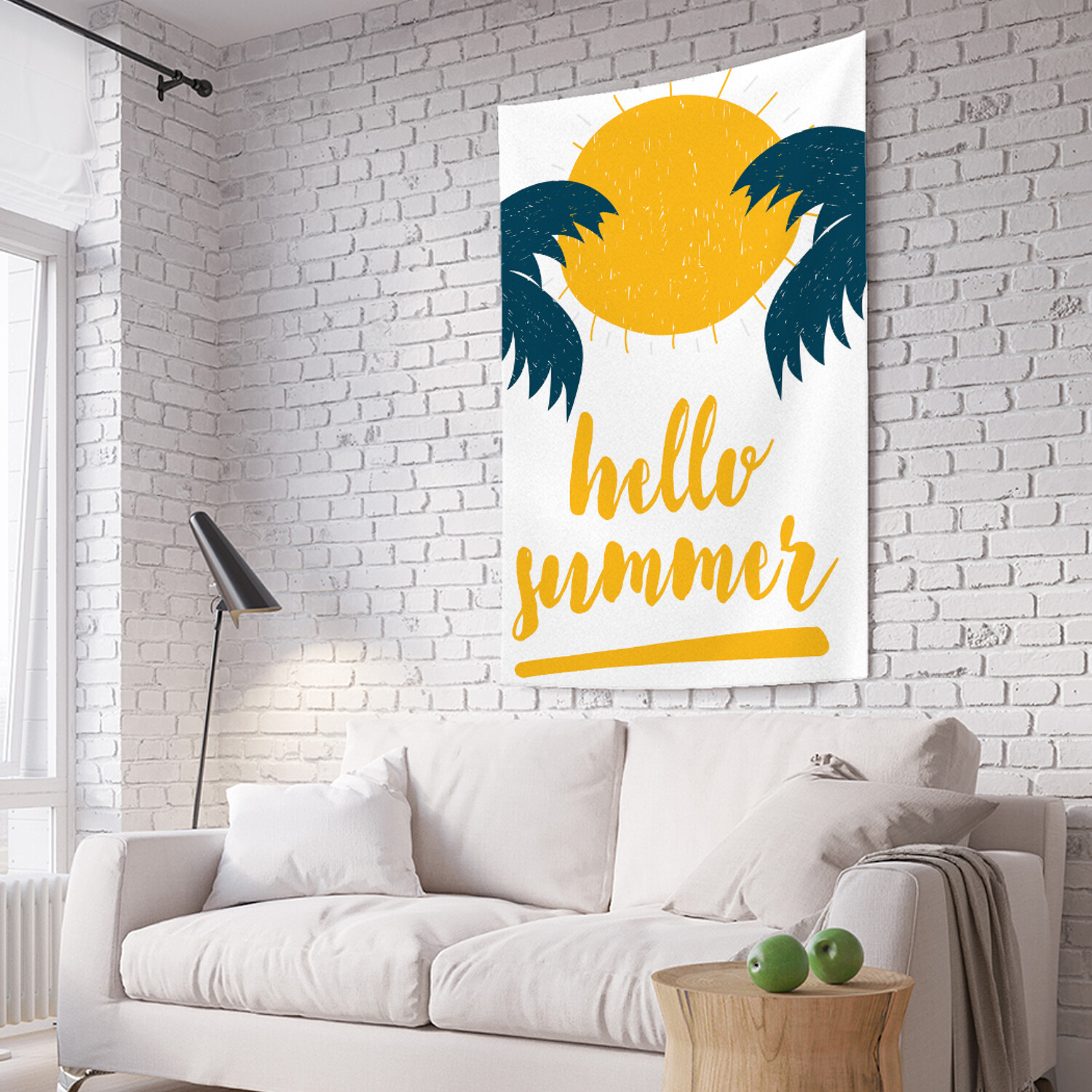 

Вертикальное фотопанно на стену JoyArty Солнце между пальм 150x200 см, Солнце между пальм