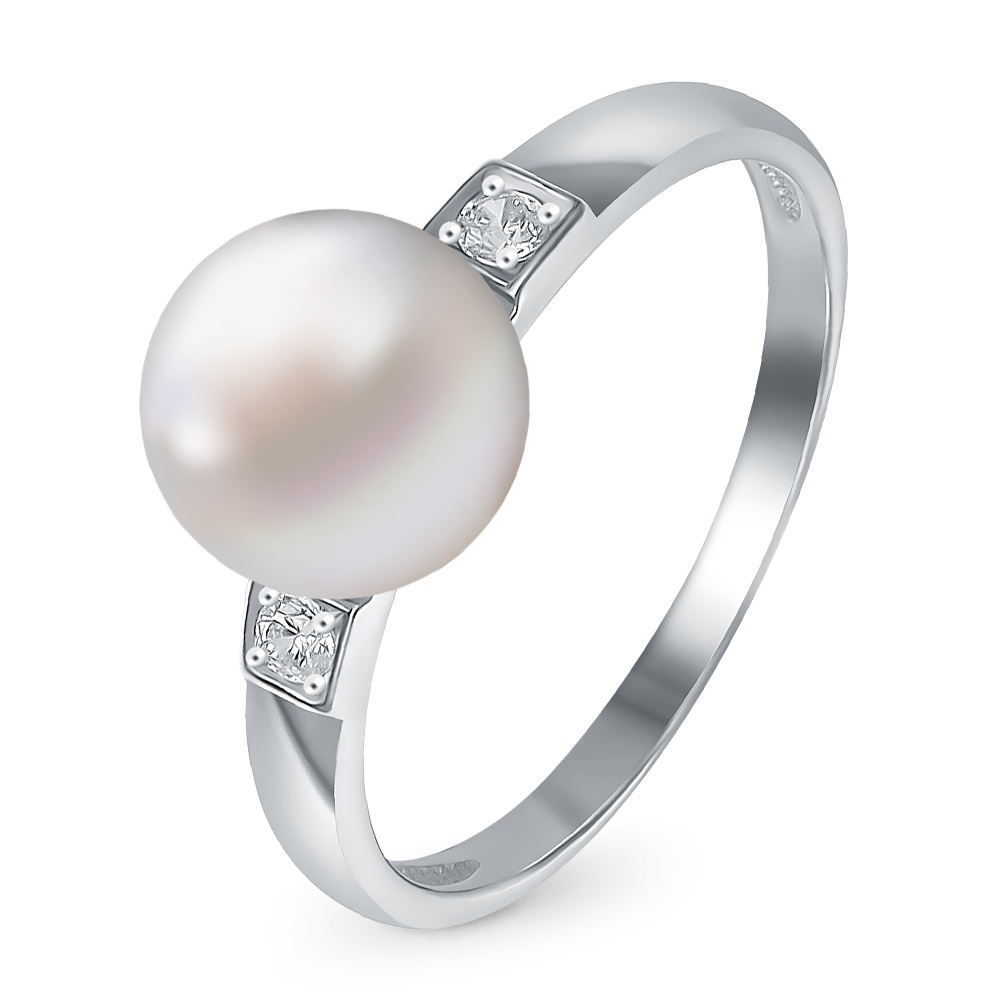 

Кольцо из серебра р. , 585Gold 701013438, жемчуг\фианит, 701013438