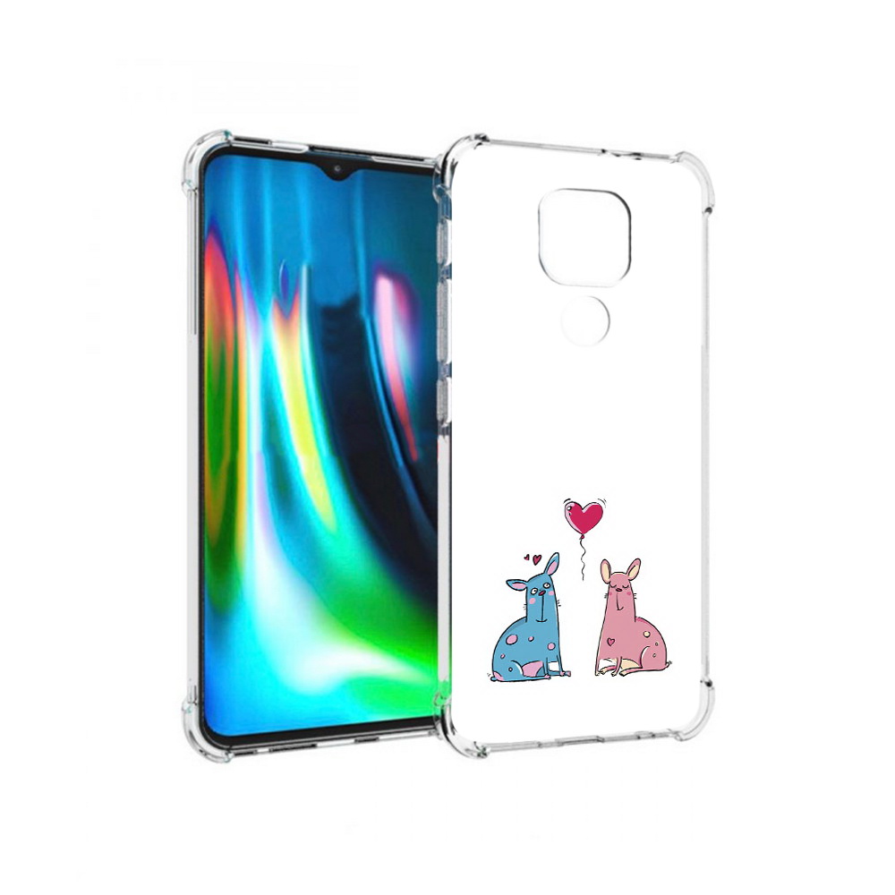 

Чехол MyPads Tocco для Motorola Moto G9 Play Лама любовь (PT227081.347.102), Прозрачный, Tocco