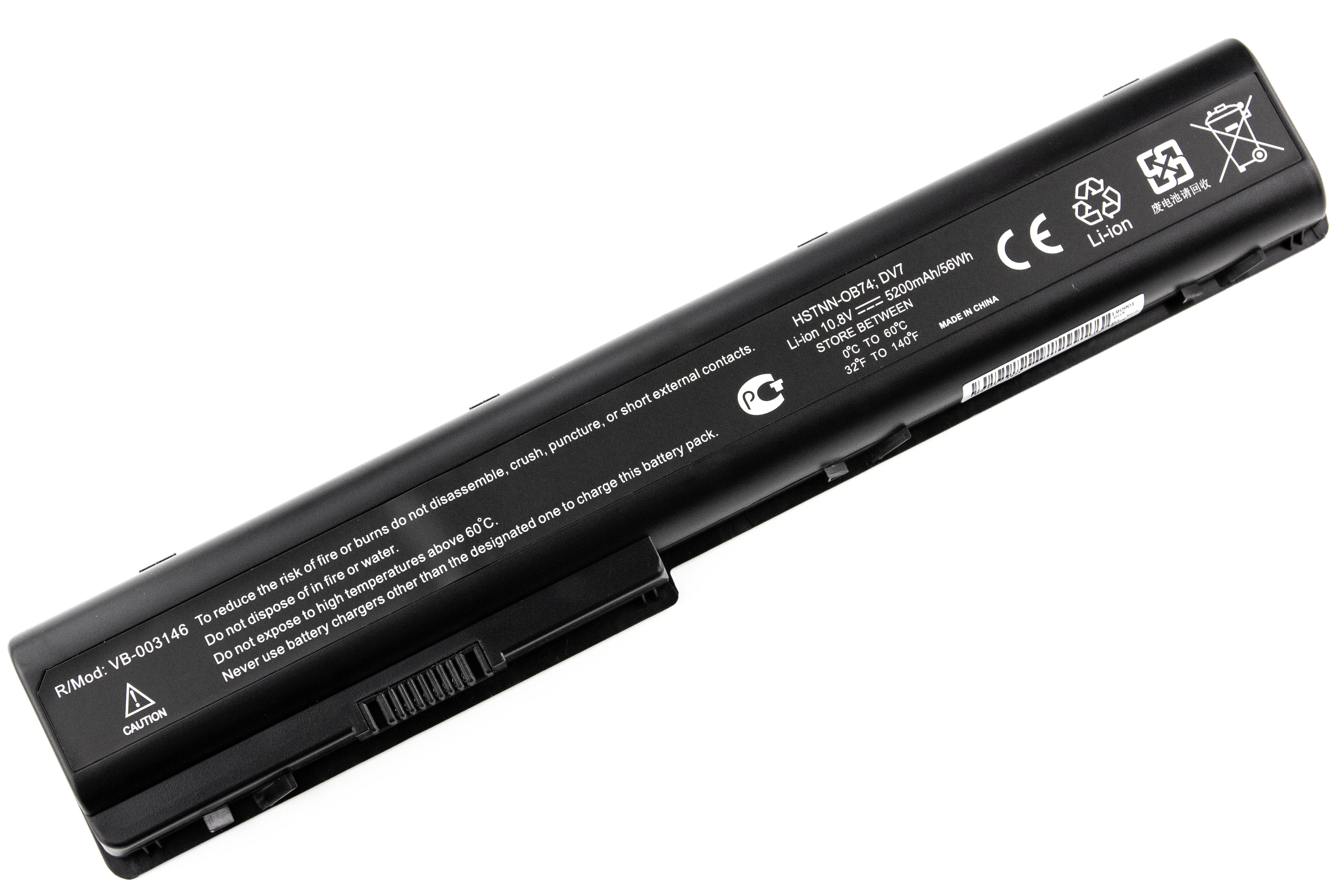 

Аккумулятор для ноутбука HP DV7 HDX18 (10.8V 4400mAh) HSTNN-IB74 HSTNN-OB74