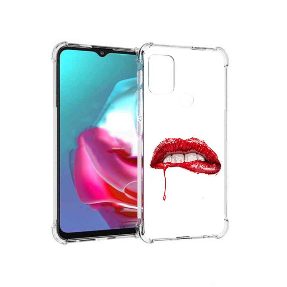 

Чехол MyPads Tocco для Motorola Moto G яркие красные губы (PT227061.346.706), Прозрачный, Tocco