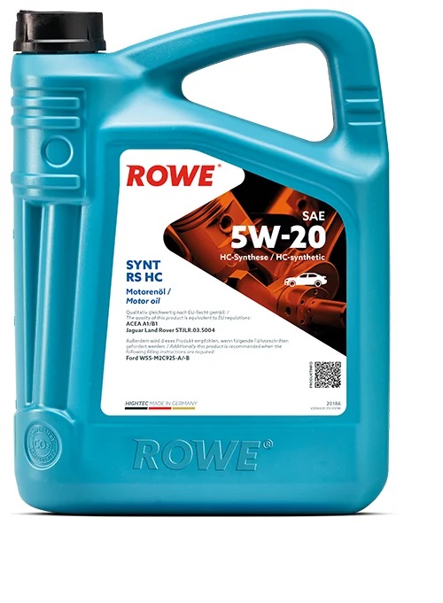 фото Моторное масло rowe hightec synt rs hc sae 5w-20, 5 л hc-синтетическое