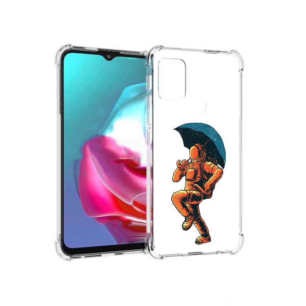 

Чехол MyPads Tocco для Motorola Moto G шагающий космонавт с зонтом (PT227061.346.695), Прозрачный, Tocco