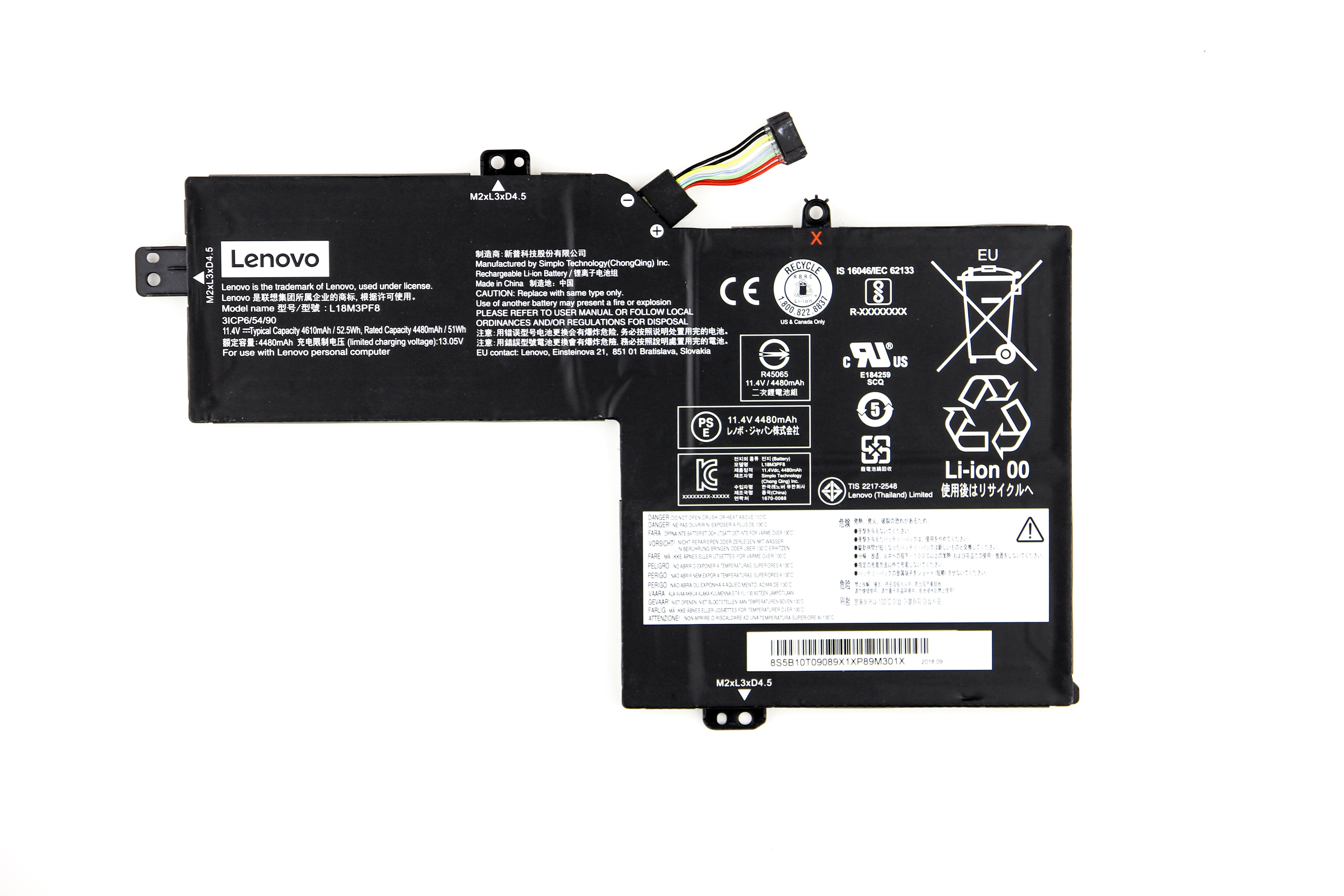 

Аккумулятор для ноутбука Lenovo S540-15IML (11.4V 4480mAh) ORG L18M3PF8