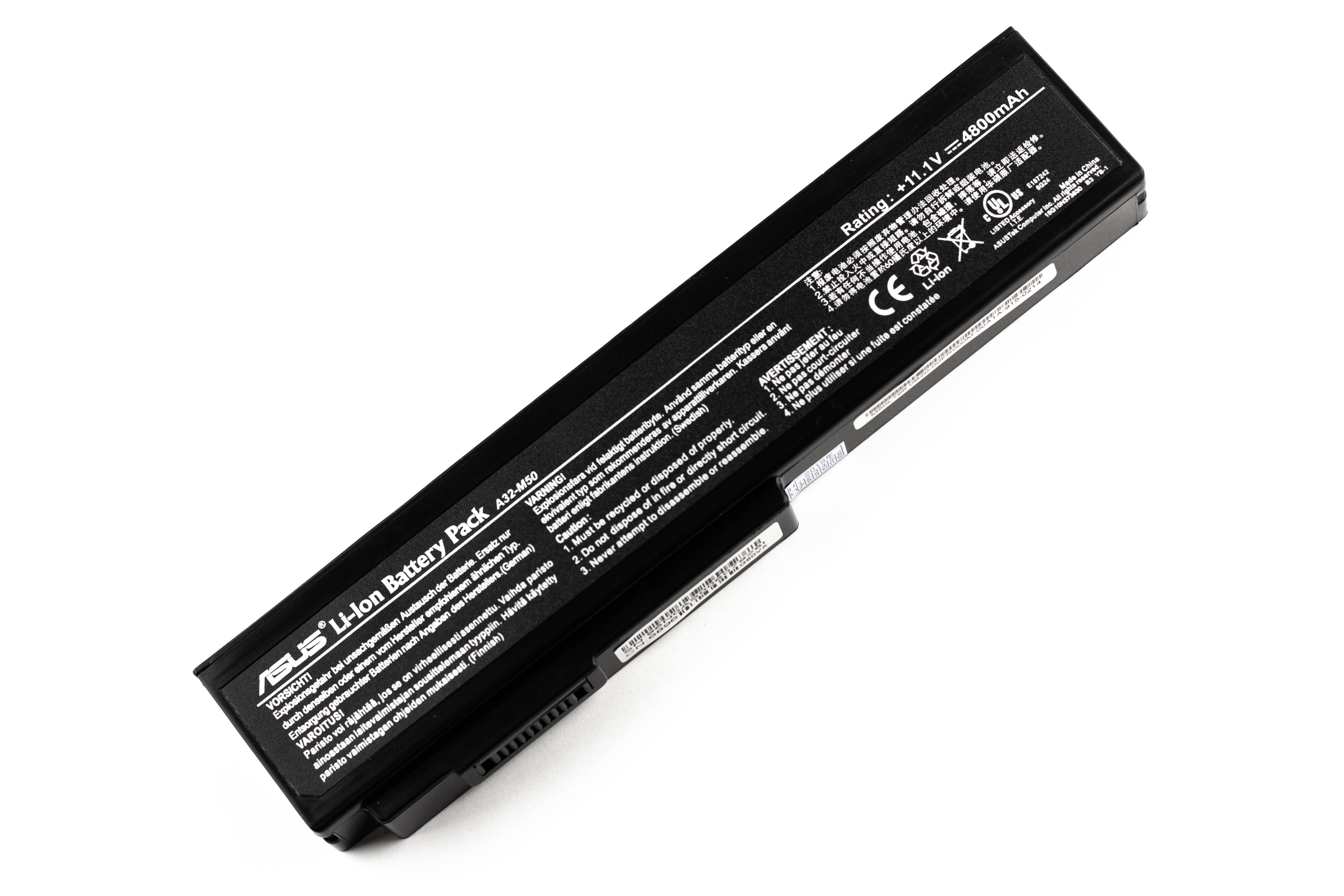 

Аккумулятор для ноутбука Asus M50 N61 ORG (11.1V 4800mAh) A32-M50 A32-N61