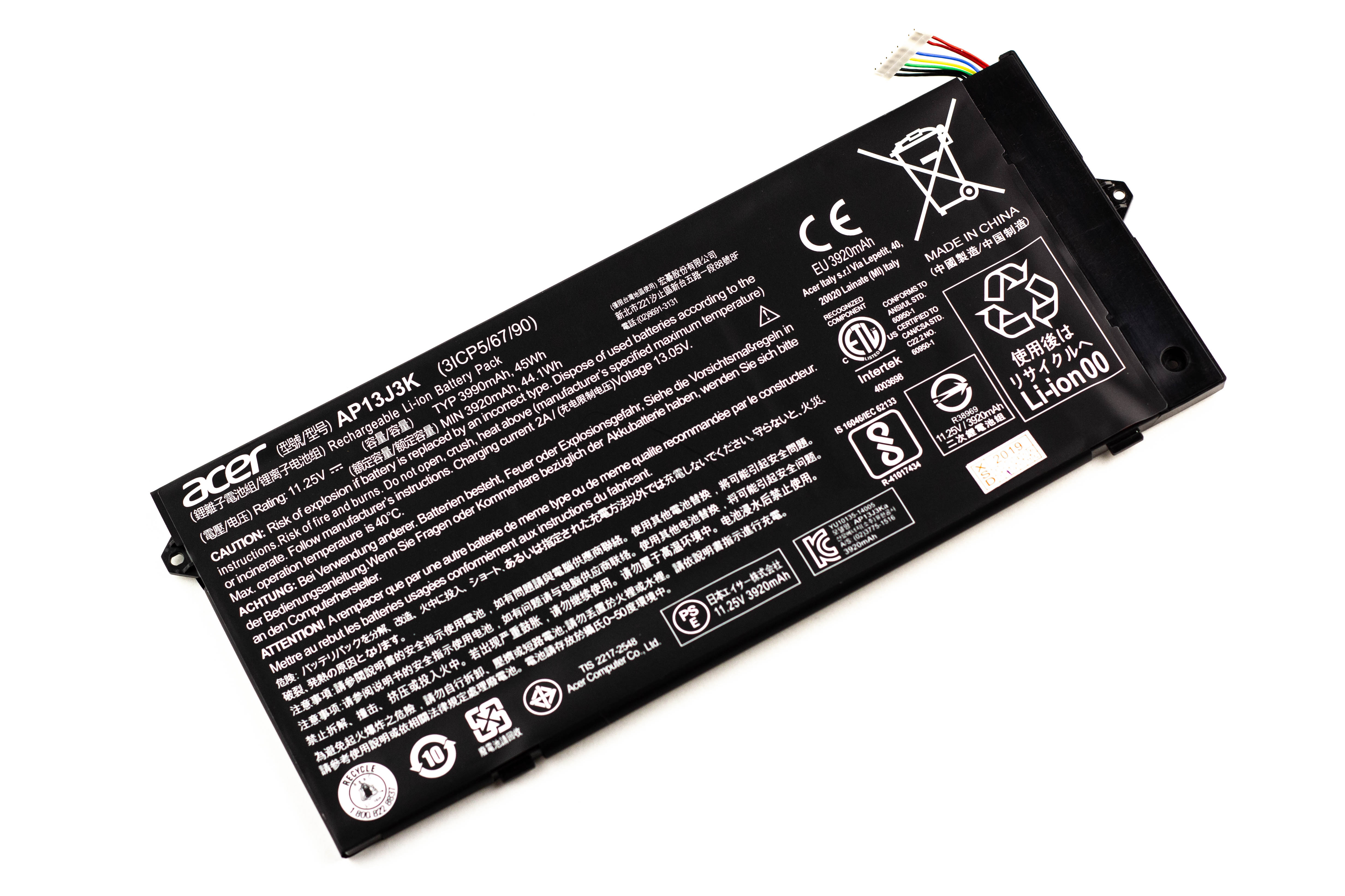 

Аккумулятор для ноутбука Acer C720 C740 ORG (11.4V 3920mAh) AP13J3K