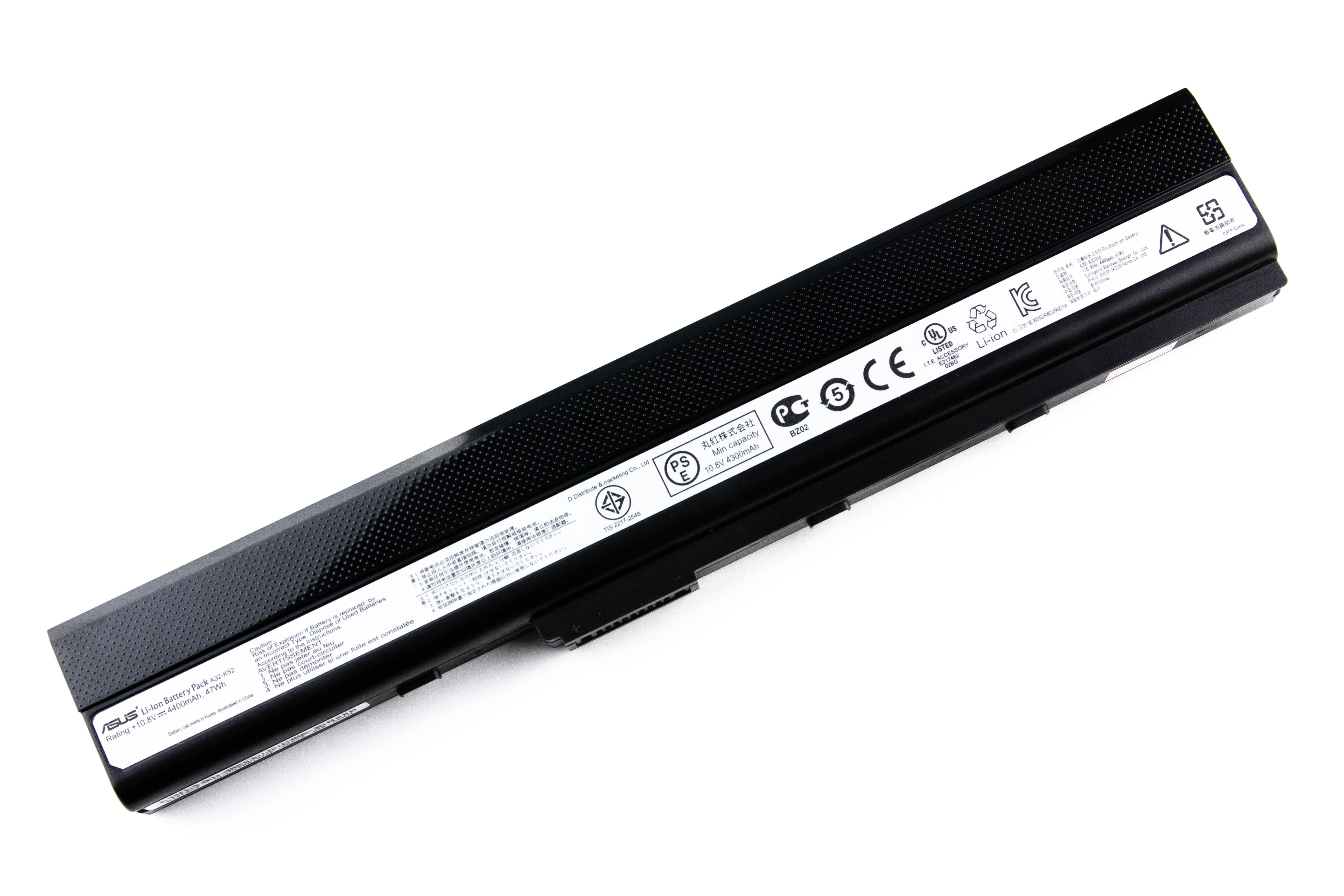 

Аккумулятор для ноутбука Asus K52 K42 ORG (11.2V 4400mAh) A31-K42 A31-K52 A32-K52