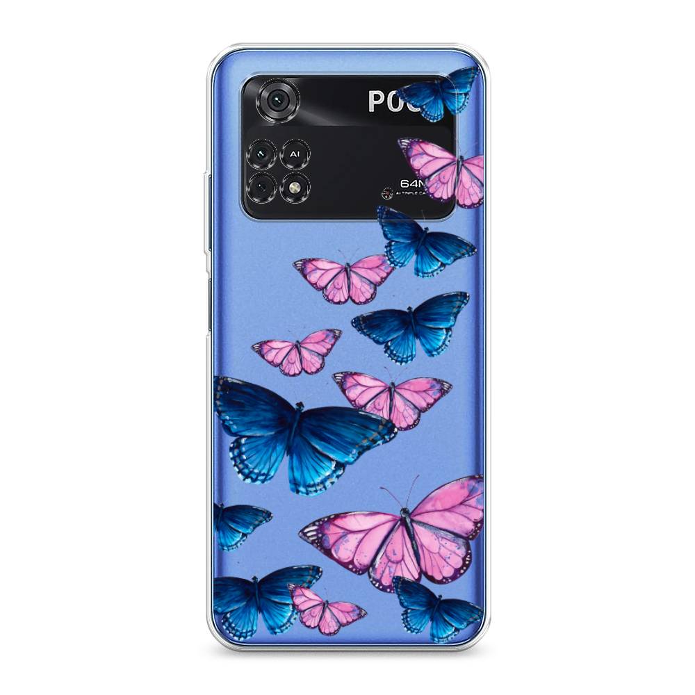 фото Силиконовый чехол "полет бабочек" на xiaomi poco m4 pro 4g awog