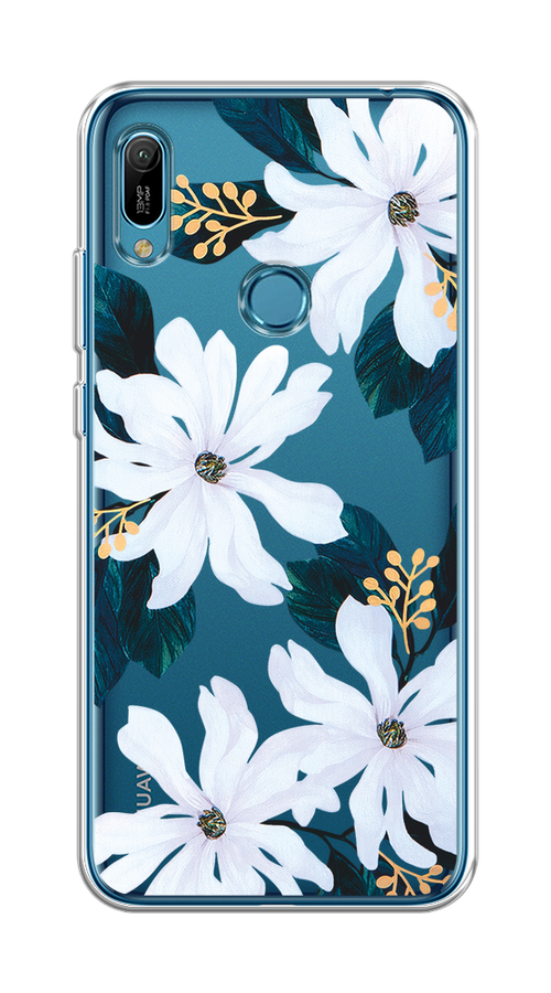 

Чехол на Huawei Y6 2019/Honor 8a/8a Pro/Y6s "Delilah Flower", Зеленый;белый, 68750-1