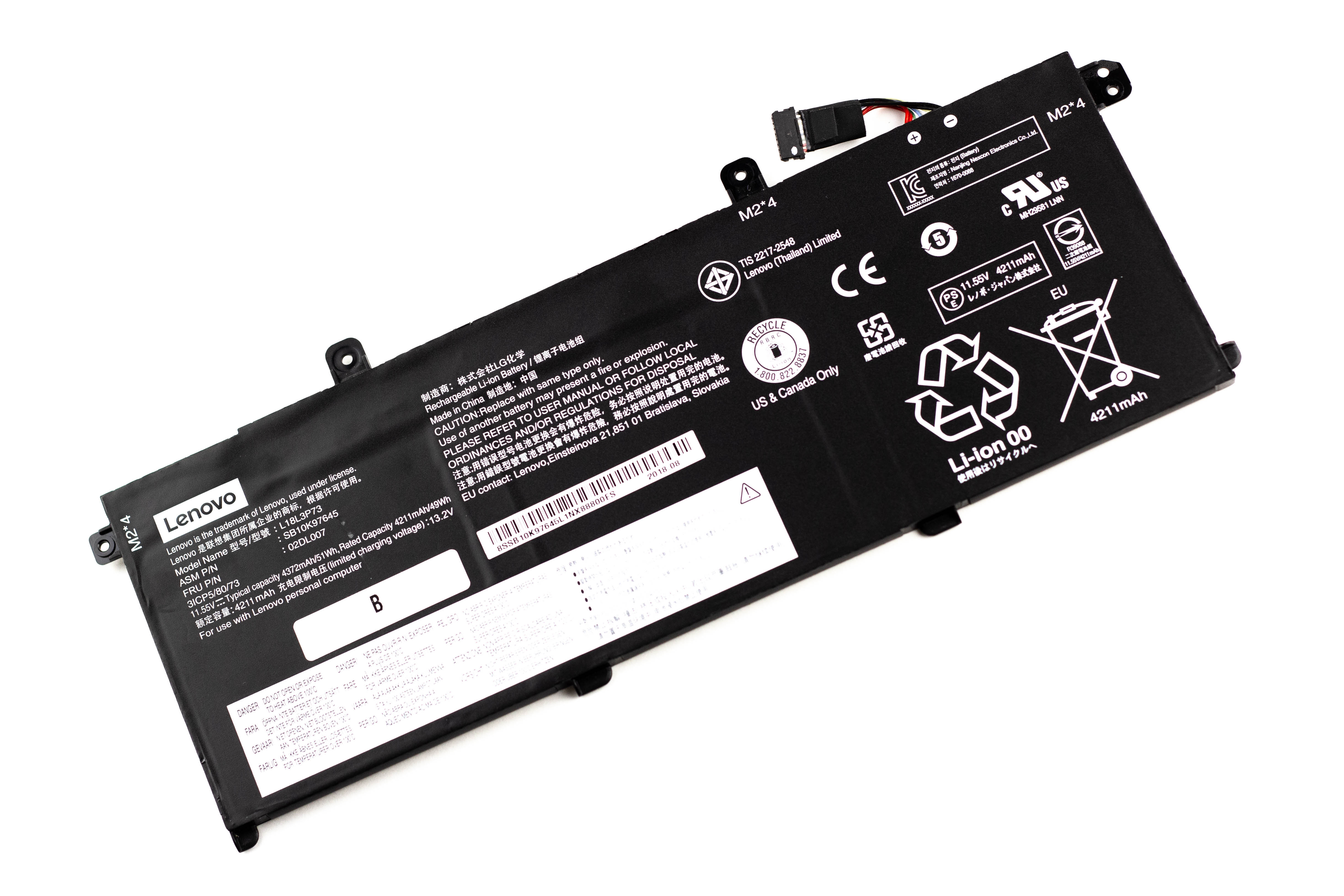 

Аккумулятор для ноутбука Lenovo T490 (11.55V 4372mAh) ORG L18L3P73