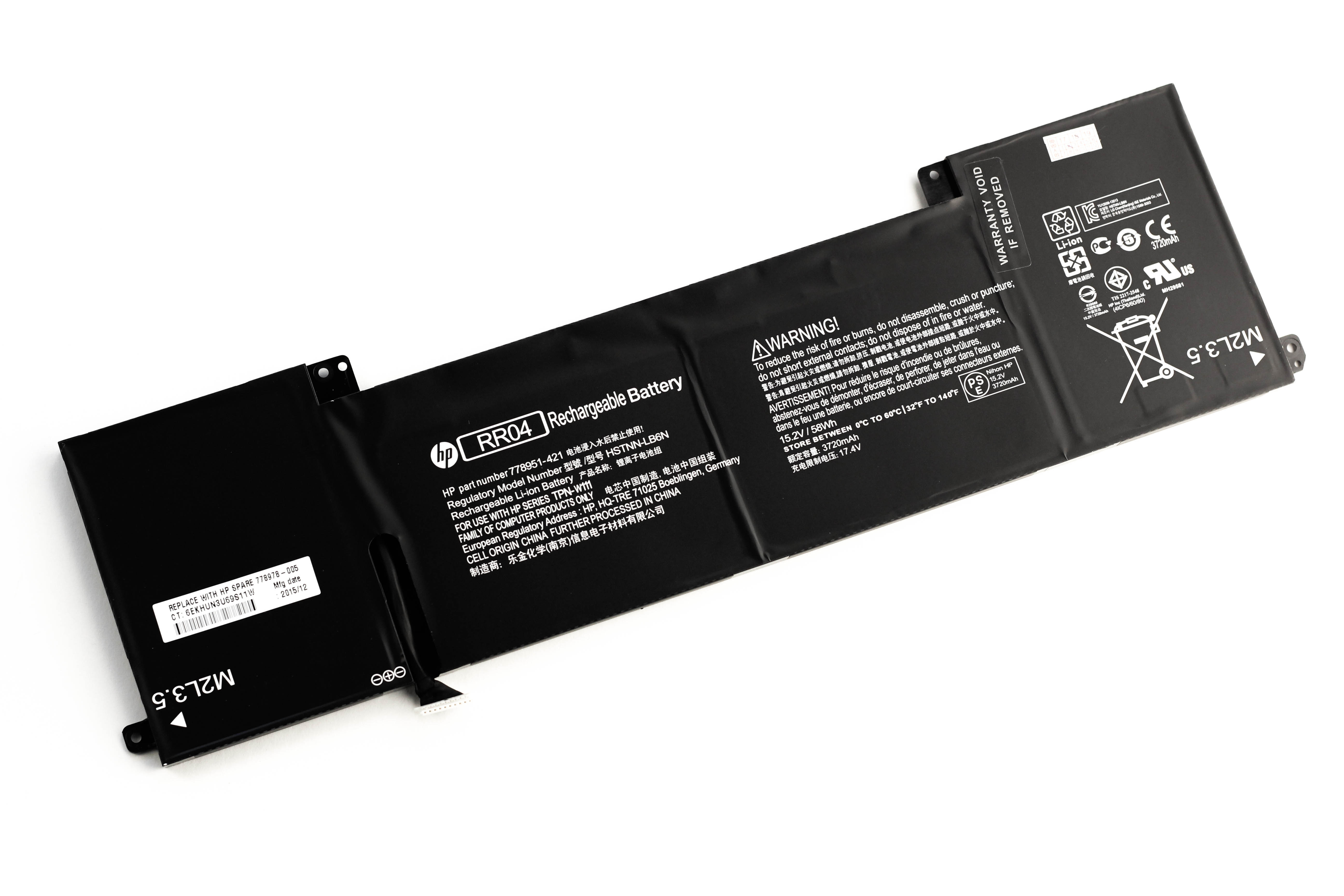 

Аккумулятор для ноутбука HP Omen 15 (15.2V 3700mAh) 778951-421 RR04 HSTNN-LB6N