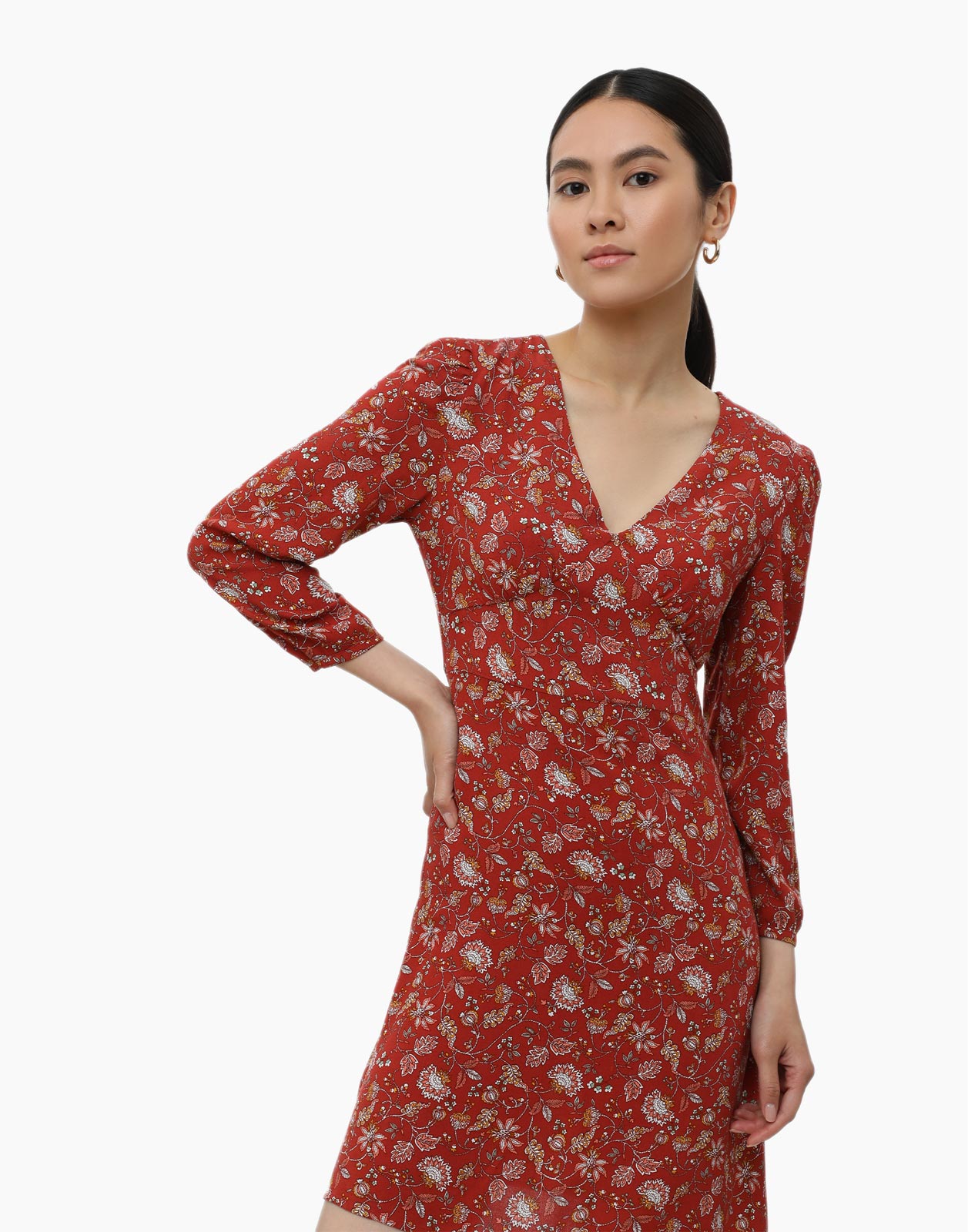 

Платье женское Gloria Jeans GDR027376 коричневое XS (38-40), Коричневый, GDR027376