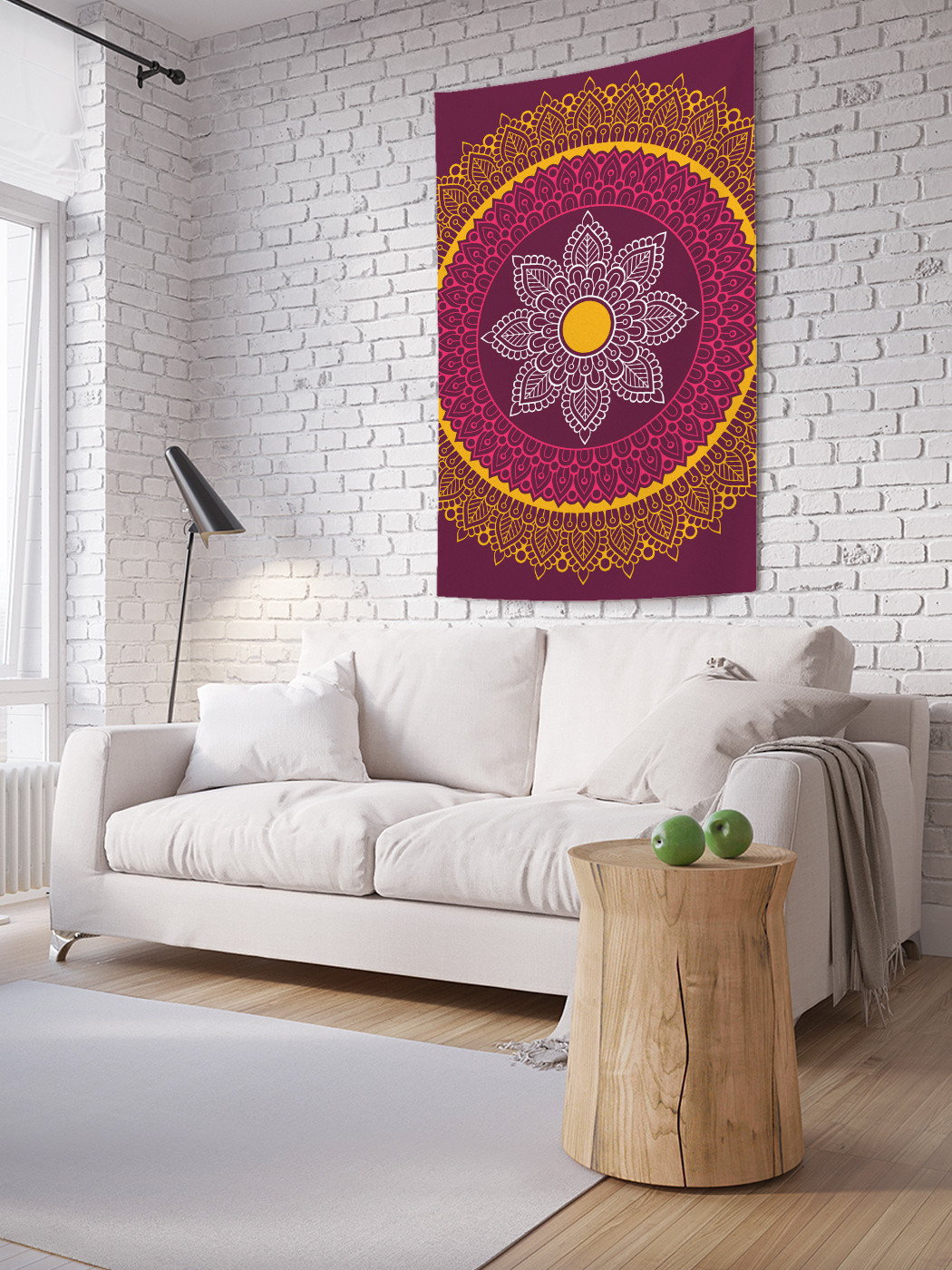 Вертикальное фотопанно на стену JoyArty Цветок в мандале 100x150 см