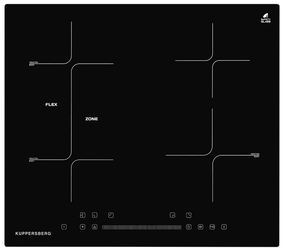 фото Встраиваемая варочная панель индукционная kuppersberg ics 612 черный