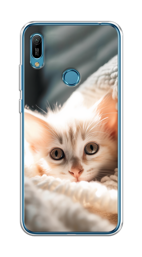 

Чехол на Huawei Y6 2019/Honor 8a/8a Pro/Y6s "Белый шкодливый котенок", Серый;белый;бежевый;оранжевый, 68750-1