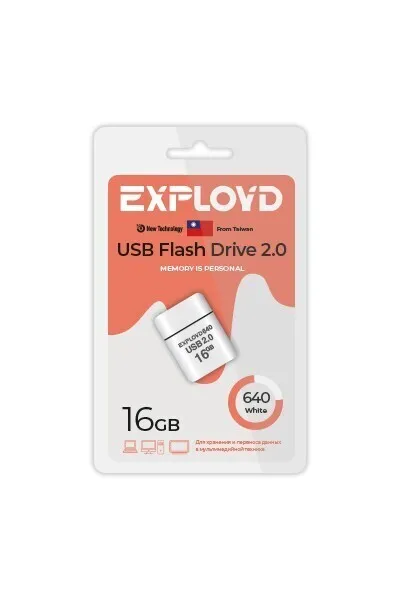 

Флешка EXPLOYD 640 16 ГБ белый (EX-16GB-640), 640