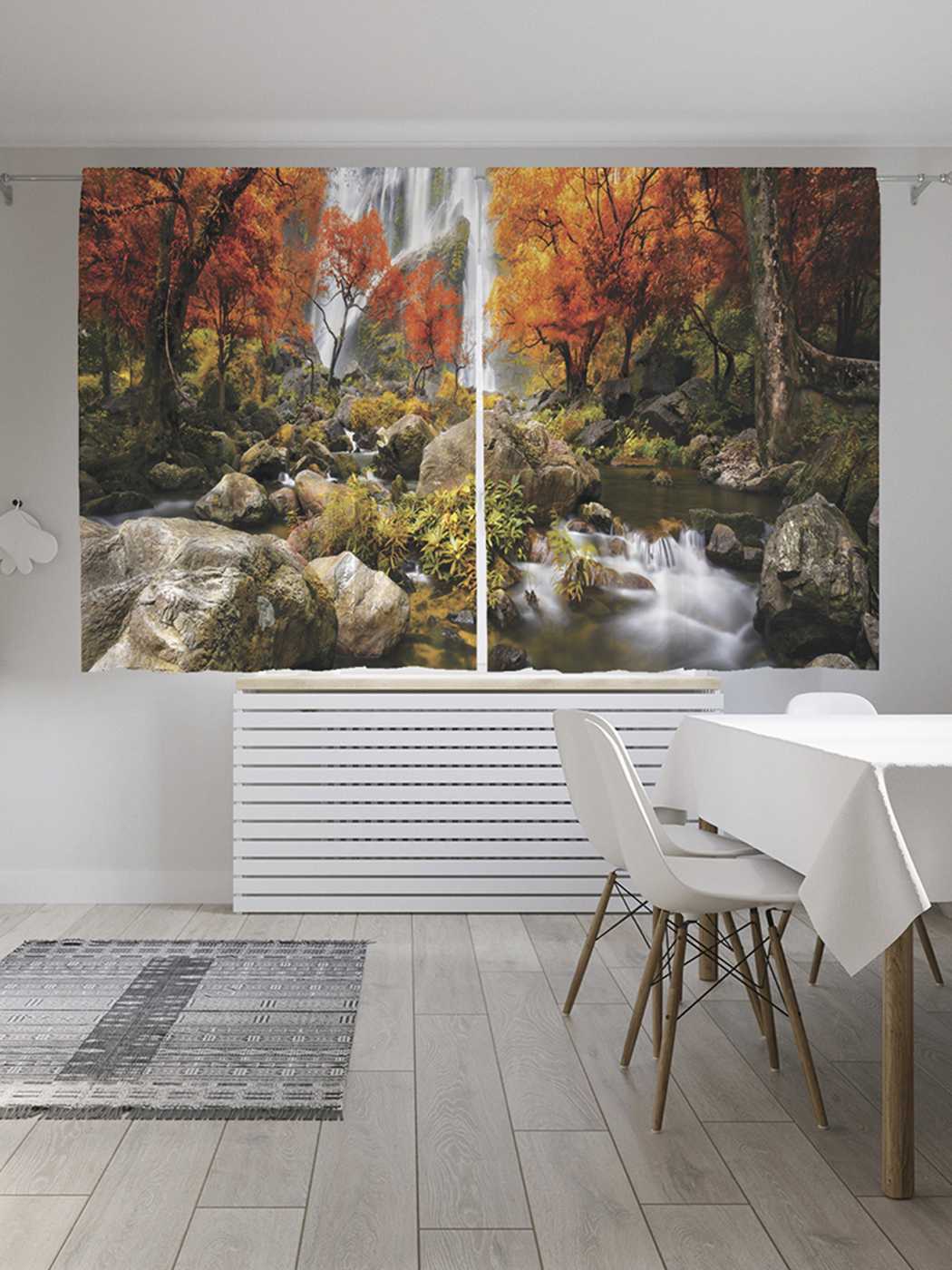 

Классические шторы JoyArty "Сокровенный водопад", серия Oxford DeLux, 2 полотна 145x180 см, Сокровенный водопад