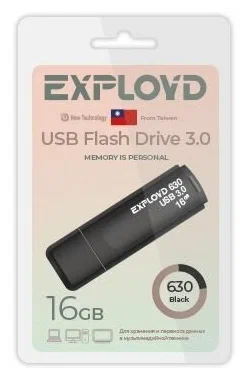

Флешка Exployd 630 16 ГБ черный (EX-16GB-630-Black), 630