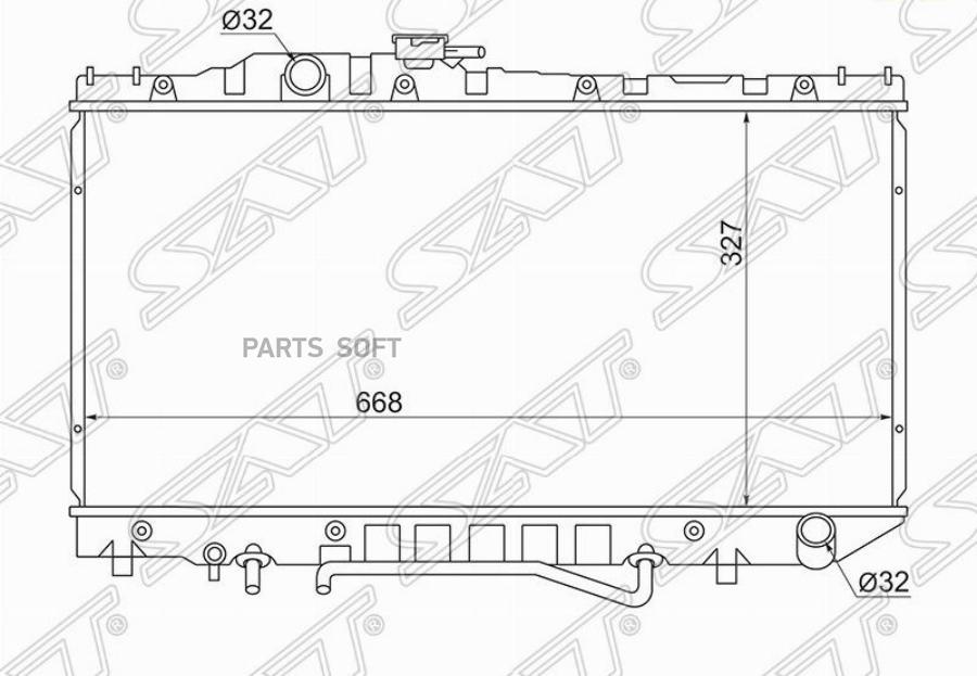 

SAT Радиатор TOYOTA CORONA/CARINA ST17# 3/4S 88-91