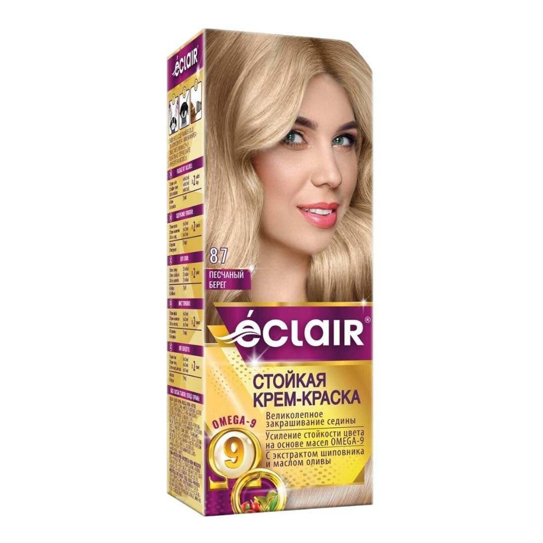 Краска для волос Eclair Omega 9 № 8.7 песчаный берег 130 мл пазл 500 элементов premium лазурный берег